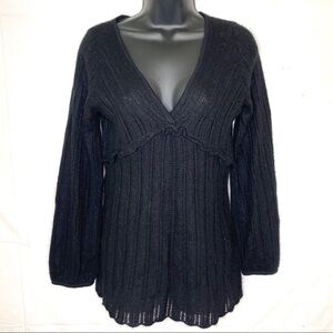 MAGASCHONI Cashmere Knit Pullover Sweater‎ - M Whimsigoth Black